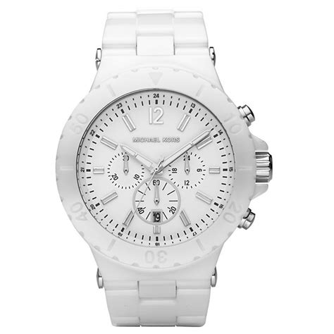 Michael Kors Ceramic Chronograph Quartz White Dial Ladies 